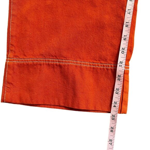 Roller Rabbit Elle Twill Wide Leg High Rise Cropped Pants Terra Cotta 10 NWT - Picture 9 of 16